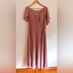 Azazie Vintage Mauve Bridesmaid Dress Size 12 / Sizes A4, A6, A12, & J14